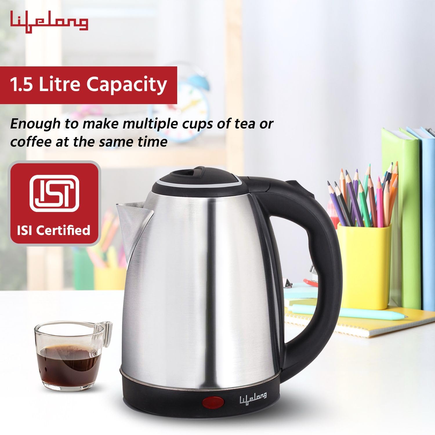 Lifelong ISI Certified Electric Kettle 1.5L LLEK15